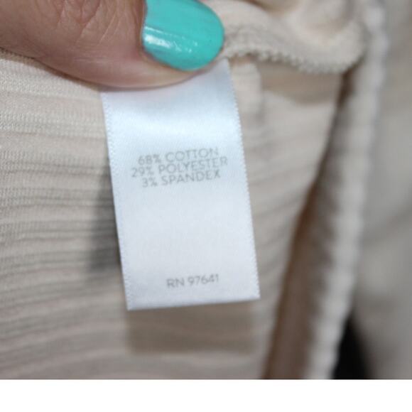 J. Jill Women's Plush Knit Cord Top Cream V Neck Relaxed Fit Stretch Size 3x - Picture 6 of 8